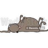 Royalty-Free (RF) Clipart Illustration of a Stiff, Dead Dog With His Legs Up In The Air © djart #229151