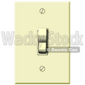 Clipart Illustration of an Electrical Flip Light Switch In The On Position © djart #28204