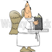 Male Angel Holding a Religious Book Clipart © djart #4122