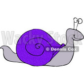 Snail with a Blue Shell Clipart © djart #4128