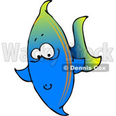 Tropical Marine Blue Fish Clipart © djart #4129
