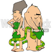 Adams and Eve with Serpent Clipart © djart #4156