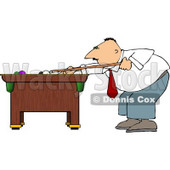 Businessman Playing a Game of Pool Clipart © djart #4179
