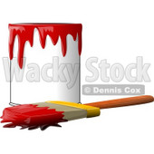 Paint Can and Paintbrush Clipart © djart #4200