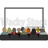 Audience Sitting In Their Seats at the Movie Theatre Clipart © djart #4229
