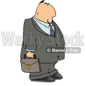Businessman Wearing Suit & Tie and Carrying a Briefcase Clipart © djart #4254