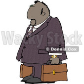 Ethnic Businessman Traveling with a Couple Briefcases Clipart © djart #4260