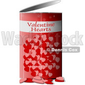 Can of Valentine Hearts Clipart © djart #4270