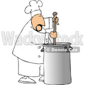 Male Chef Stirring Pot of Stew Clipart © djart #4294