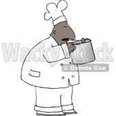 Ethnic Male Chef Smelling Food In a Cooking Pot Clipart © djart #4296