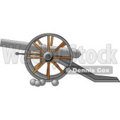 Civil War Cannon and Artillery Balls Clipart © djart #4327