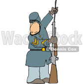 Civil War Soldier Loading His Rifle Clipart © djart #4329