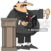 Royalty-Free (RF) Clipart Illustration of a Preacher Discussing Sins And Going To Hell © djart #433479