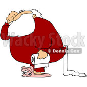 Royalty-Free (RF) Clipart Illustration of Santa Carrying A Roll Of Toilet Paper © djart #433482