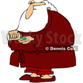 Royalty-Free (RF) Clipart Illustration of Santa Taking Pills © djart #433483