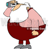 Royalty-Free (RF) Clipart Illustration of Santa Operating A Video Camera © djart #434245