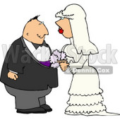 Young Man and Woman Looking at Each Other Before Getting Married Clipart © djart #4349