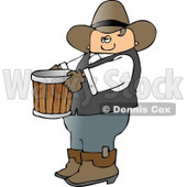 Cowboy Farmer Carrying an Empty Bucket Clipart © djart #4393