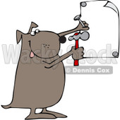 Royalty-Free (RF) Clip Art Illustration of a Dog Nailing Up A Sign © djart #442578
