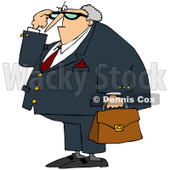 Royalty-Free (RF) Clip Art Illustration of an Angry Male Attorney © djart #442597
