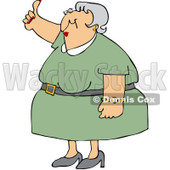 Royalty-Free (RF) Clip Art Illustration of an Old Woman Holding A Thumb Up © djart #442603
