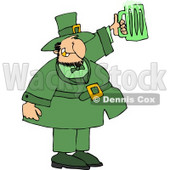Saint Patrick's Day Irish Man Holding a Green Beer Mug Clipart © djart #4428