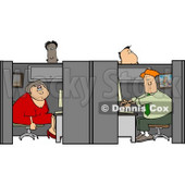 Customer Service People Working in Their Cubicles Clipart © djart #4471
