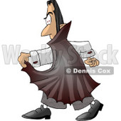 Man Wearing a Halloween Dracula Costume Clipart © djart #4494