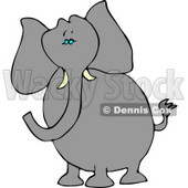 Alert Elephant with Tusks Clipart © djart #4560