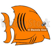 Royalty-Free (RF) Clipart Illustration of a Black And Orange Salt Water Fish In Profile © djart #46342