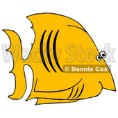 Royalty-Free (RF) Clipart Illustration of a Yellow Salt Water Fish With Black Gills © djart #46343