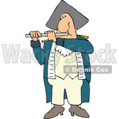 Revolutionary War Flutist Playing a Flute Clipart © djart #4635