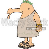 Disagreeing Emperor Pointing His Thumb Down Clipart © djart #4645
