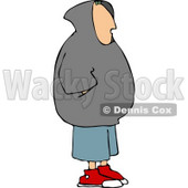 Teenage Boy Wearing a Hoodie Clipart © djart #4658