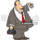 House Call Doctor with a Medical Bag and Stethoscope Clipart © djart #4666