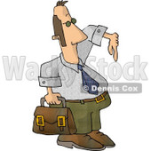 Homie G Businessman Carrying a Briefcase and Gesturing Wazzup with His Hand Clipart © djart #4671