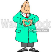 Male Doctor Hand Gesturing a Heart Symbol Clipart © djart #4701