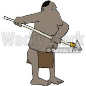 Native American Man Holding a Sharp Pointed Spear Clipart © djart #4727