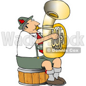 German Tuba Player Practicing By Himself Clipart © djart #4747