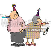 Husband and Wife Partying Together On New Years Eve Clipart © djart #4755