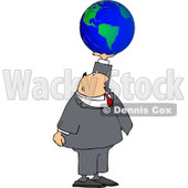 Businessman Holding the World In His Hand Clipart Concept © djart #4765