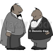 Two Men Wearing Tuxedos at a Wedding Clipart © djart #4773