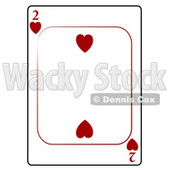 Two/2 of Hearts Playing Card Clipart © djart #4809