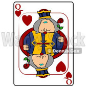 Q/Queen of Hearts Playing Card Clipart © djart #4812