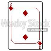 Two/2 of Diamonds Playing Card Clipart © djart #4815