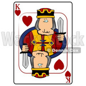 K/King of Hearts Playing Card Clipart © djart #4822