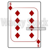 Eight/8 of Diamonds Playing Card Clipart © djart #4838