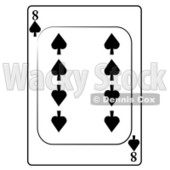 Eight/8 of Spades Playing Card Clipart © djart #4849