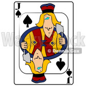 J/Jack of Spades Playing Card Clipart © djart #4851