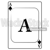 A/Ace of Spades Playing Card Clipart © djart #4852